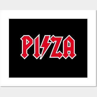 Funny pizza Rock Music Pizzeria Metal Pizza lover Posters and Art